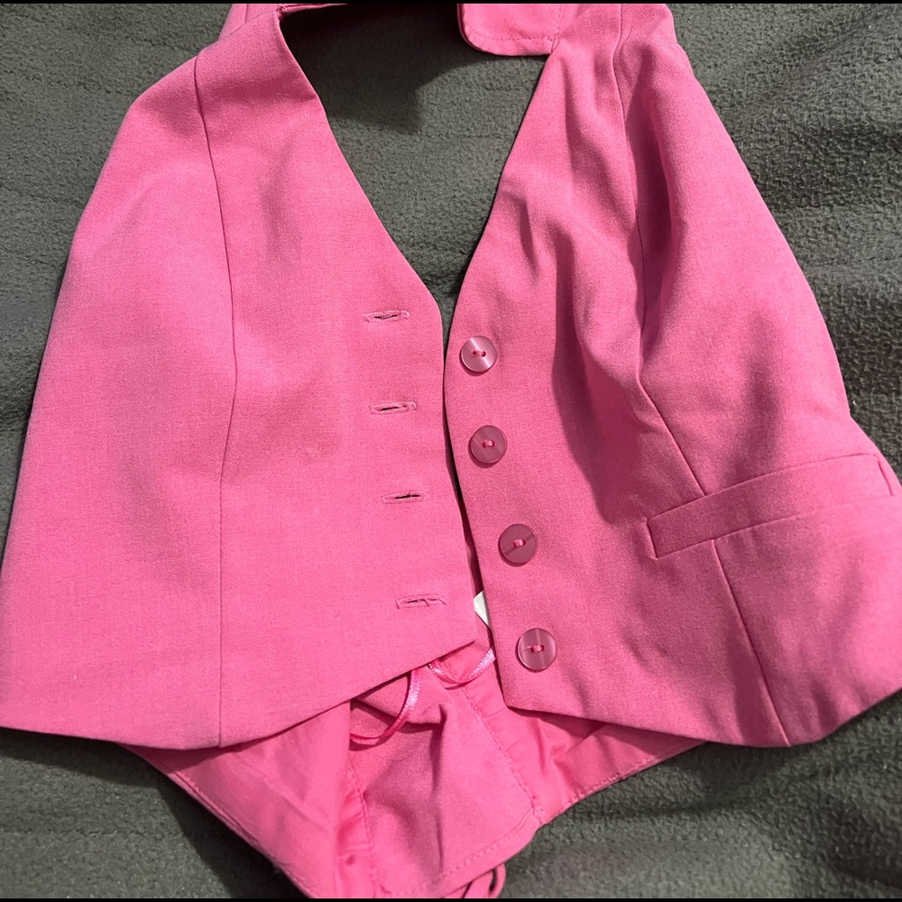 Bershka pink halter top